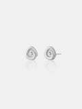 Swirl Stud Sterling Silver Plated Earrings