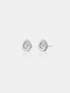 Swirl Stud Sterling Silver Plated Earrings