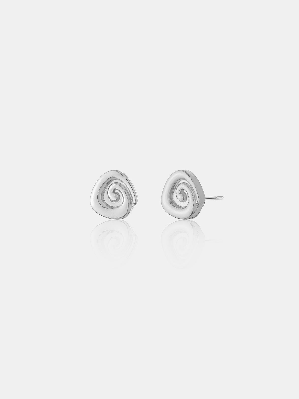 Swirl Stud Sterling Silver Plated Earrings