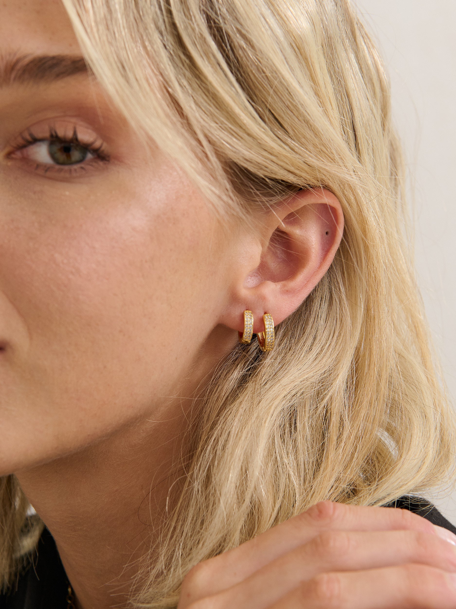 Stilla Diamanté 18K Gold Plated Earrings (Small)