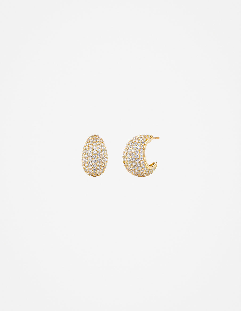 Diamanté Droplet Earrings - 18K Gold Plated