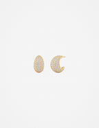 Diamanté Droplet Earrings - 18K Gold Plated