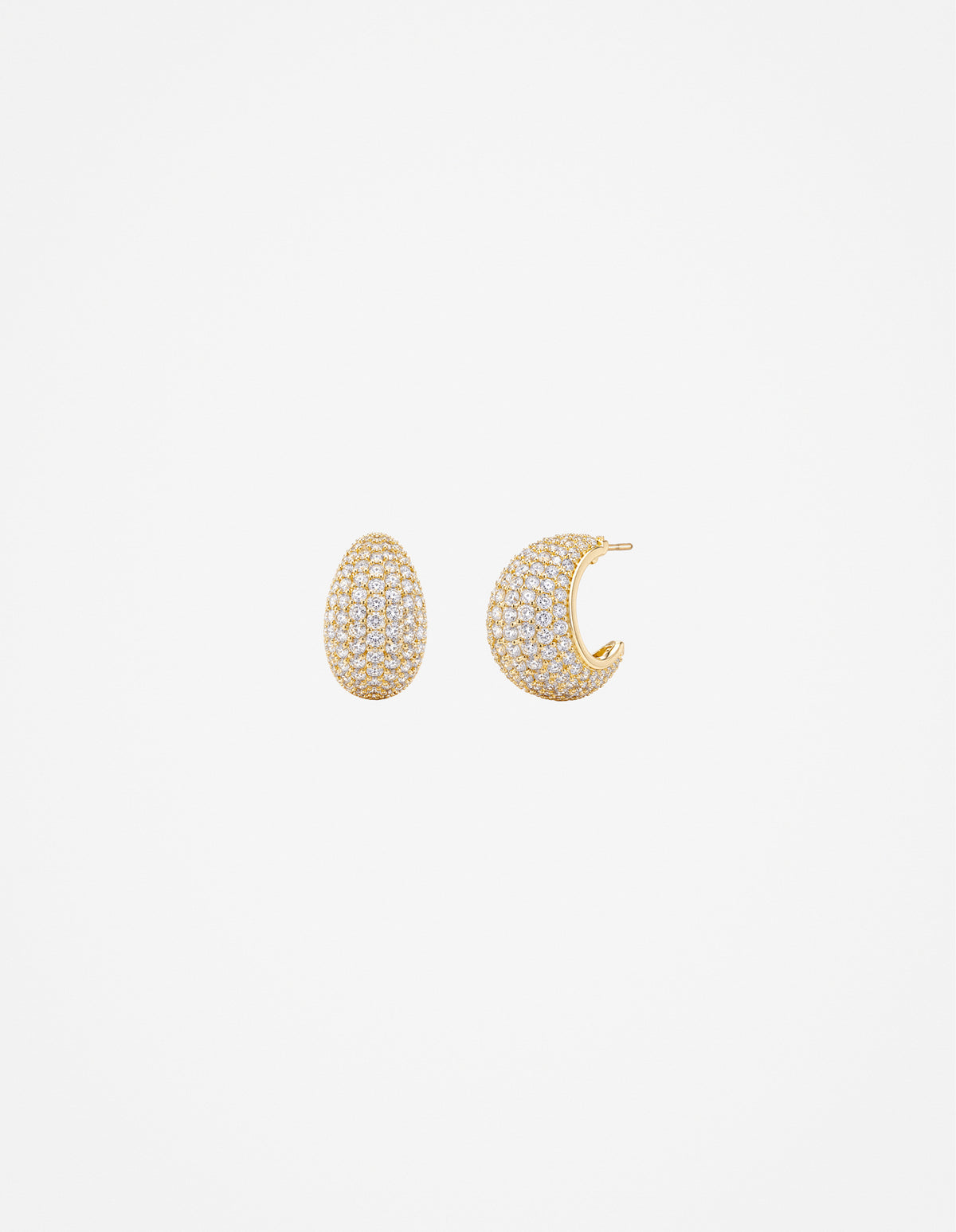Diamanté Droplet Earrings - 18K Gold Plated