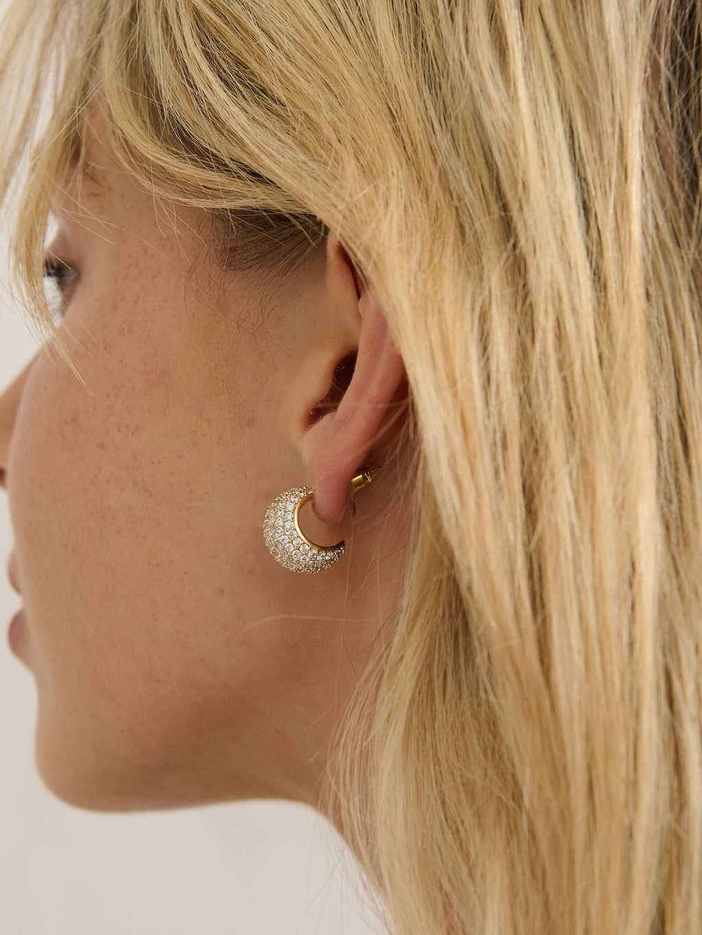 Diamanté Droplet Earrings - 18K Gold Plated