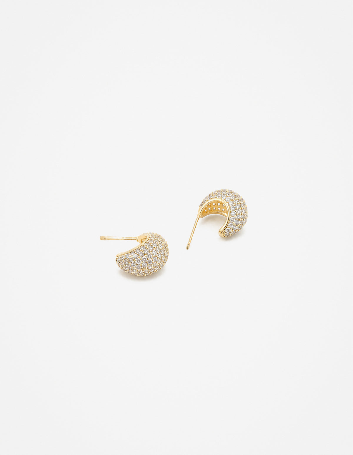 Diamanté Droplet Earrings - 18K Gold Plated