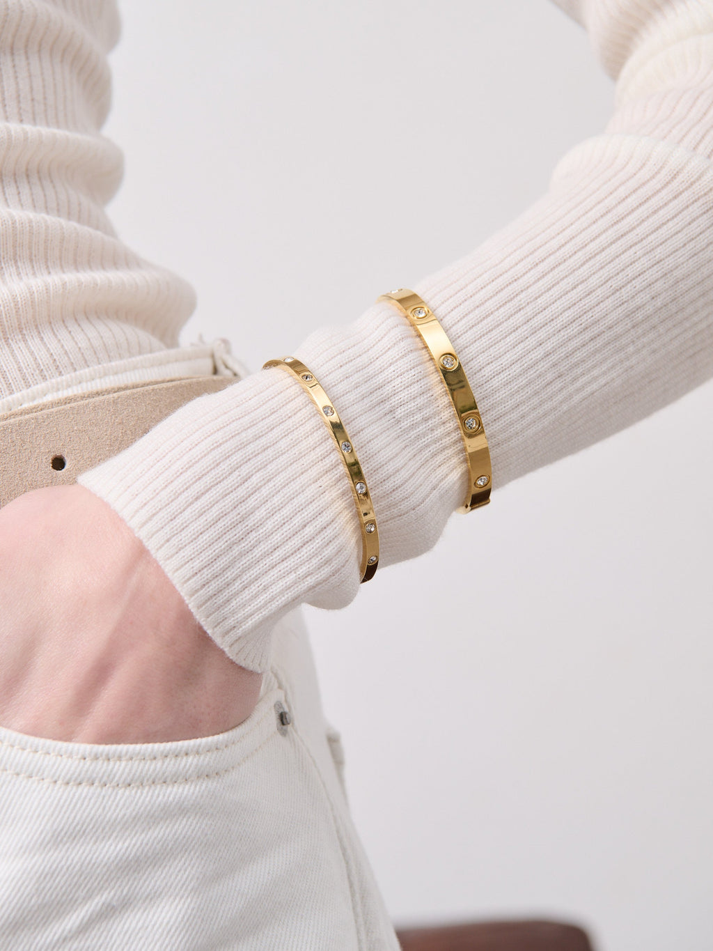 Bianca Chunky Bangle - Gold Plated
