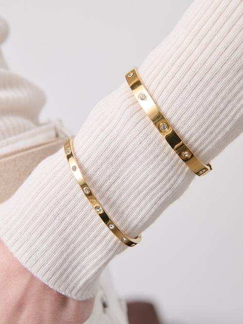 Bianca Chunky Bangle - Gold Plated