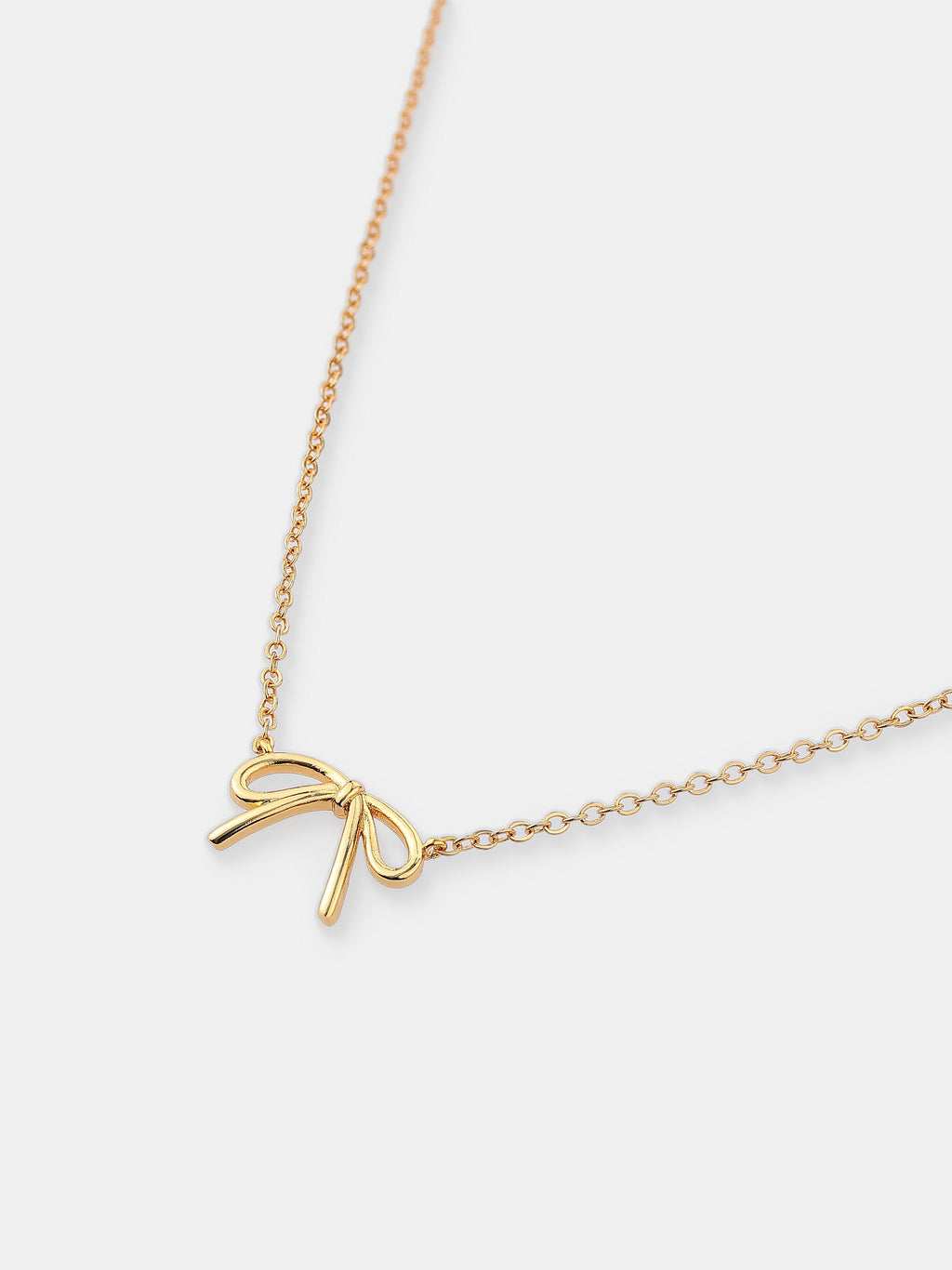Carri Bow Necklace - 18K Gold Plated