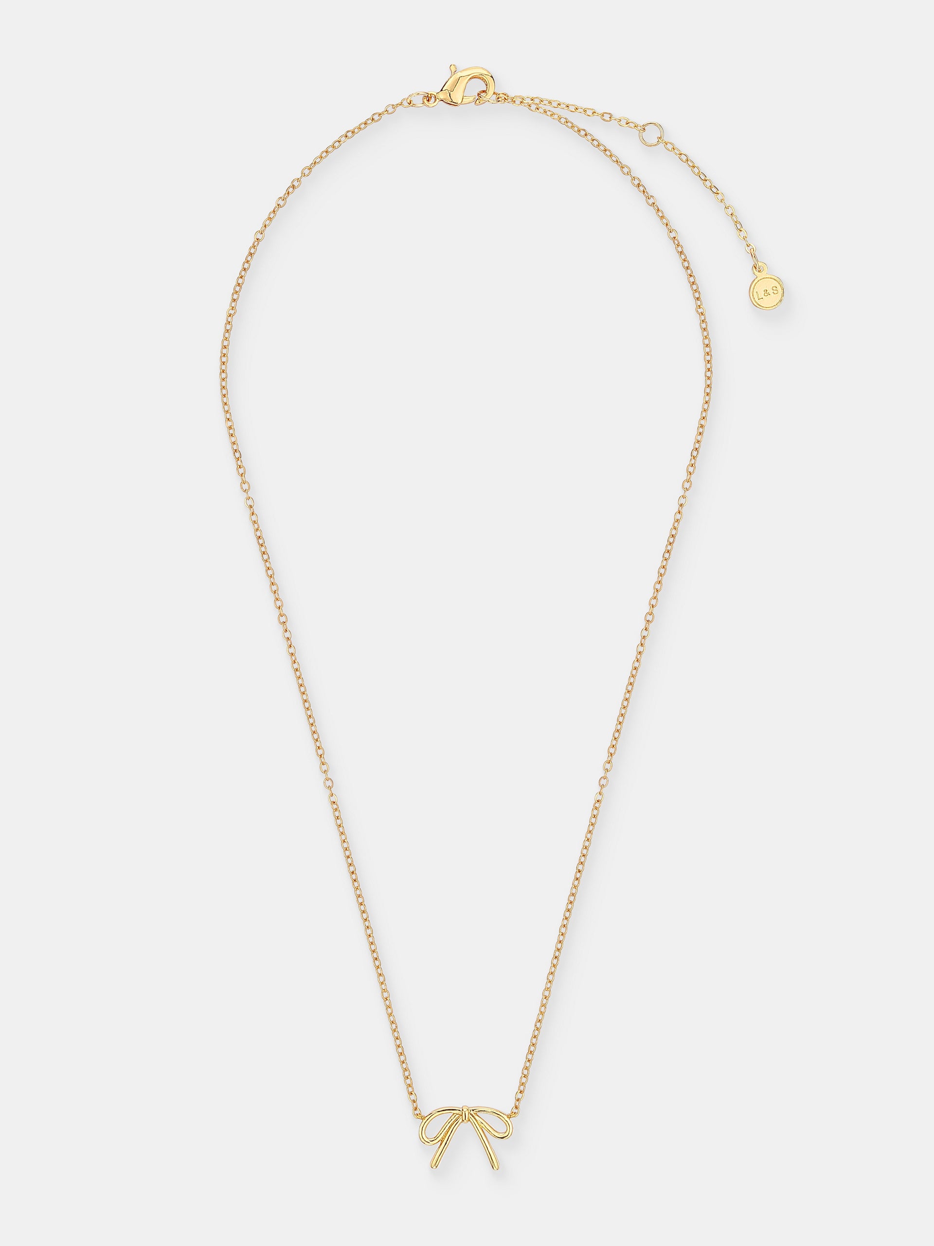 Carri Bow Necklace - 18K Gold Plated