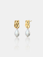Messina Pearl 18K Gold Plated Earrings