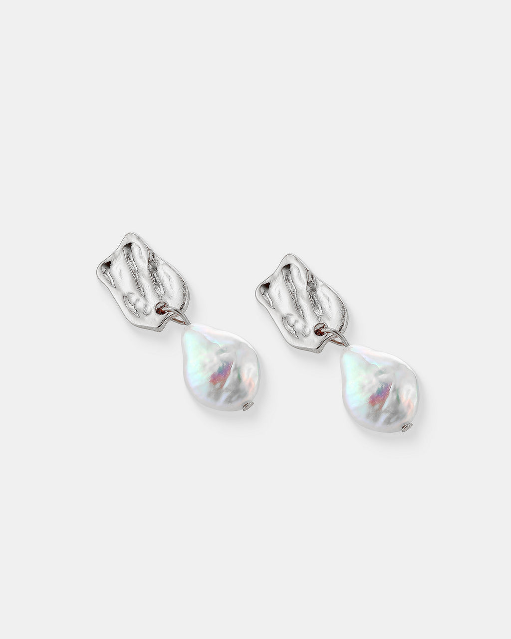 Messina Pearl Sterling Silver Plated Earrings