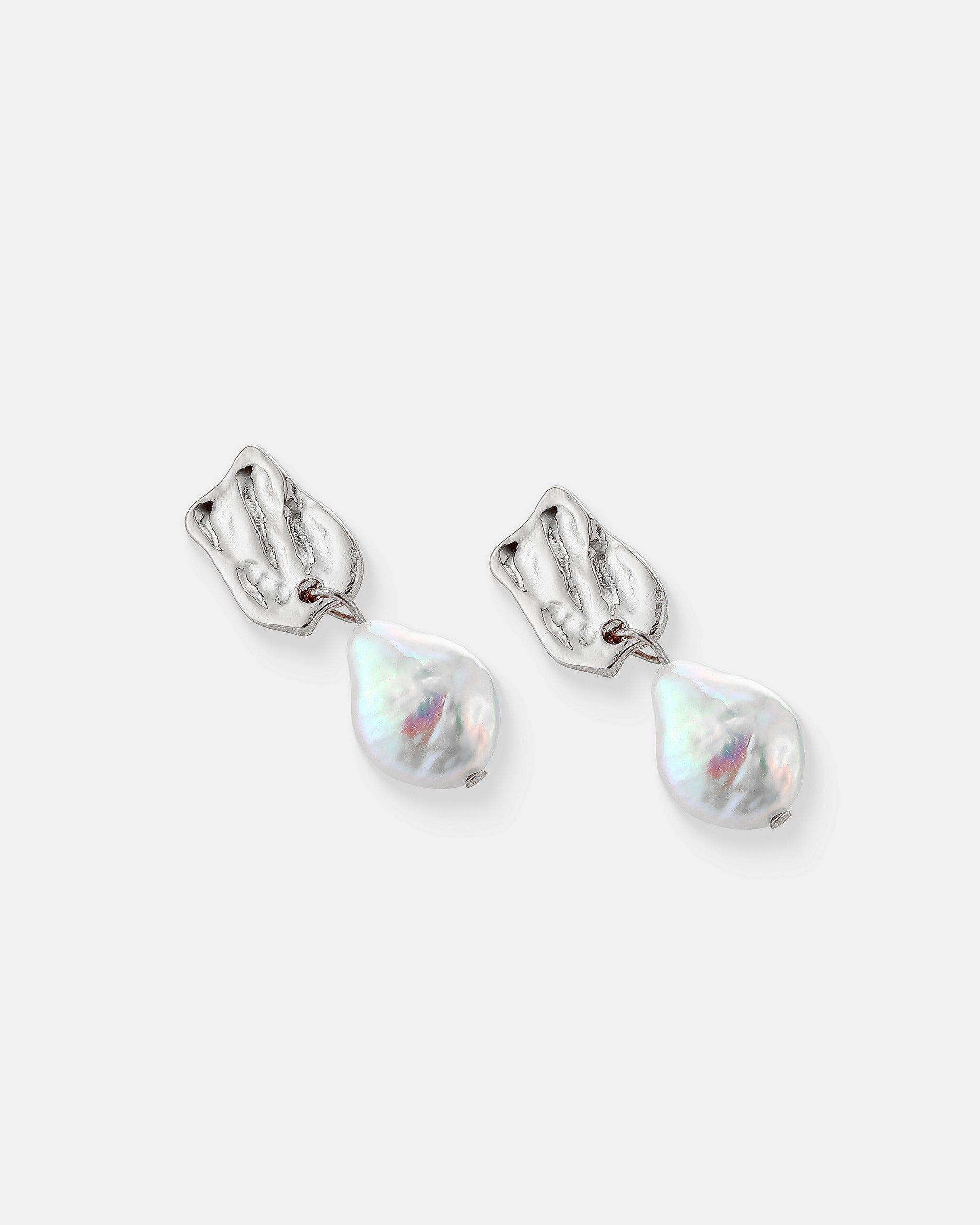 Messina Pearl Sterling Silver Plated Earrings