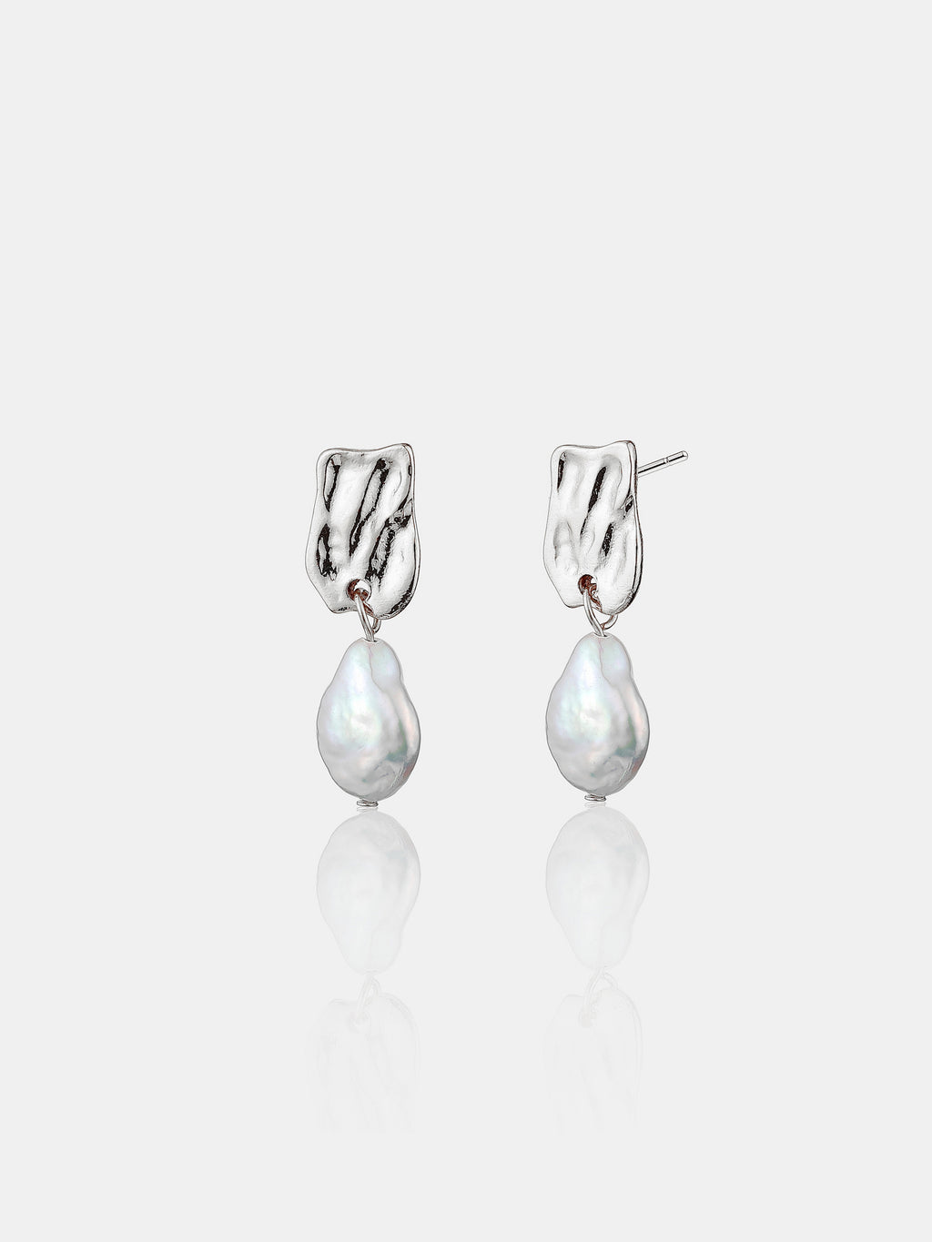 Messina Pearl Sterling Silver Plated Earrings