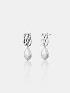 Messina Pearl Sterling Silver Plated Earrings