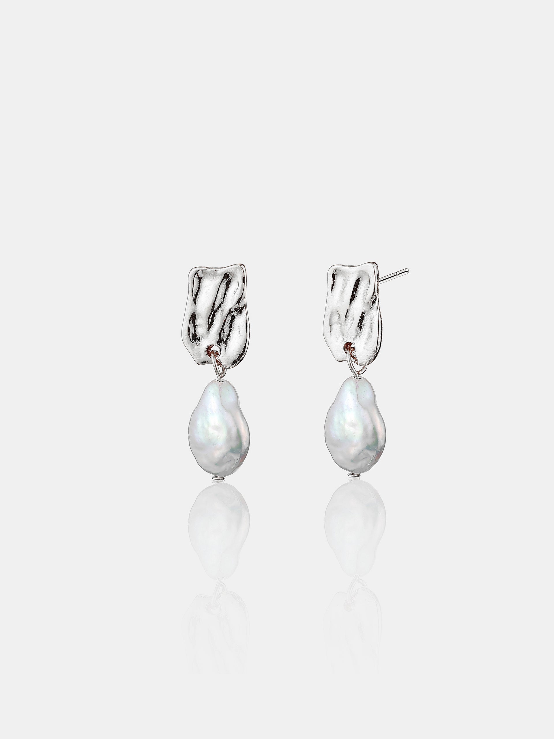 Messina Pearl Sterling Silver Plated Earrings