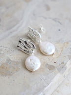 Messina Pearl Sterling Silver Plated Earrings