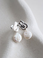 Messina Pearl Sterling Silver Plated Earrings