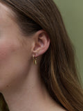 Hammered Drop Earrings - 18K Gold Plated