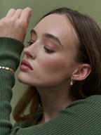 Hammered Drop Earrings - 18K Gold Plated