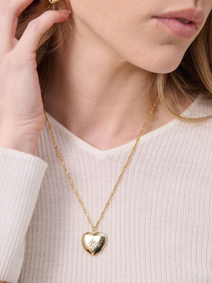 Melody Heart 18K Gold Plated Necklace