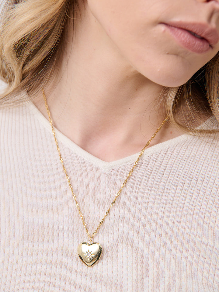 Melody Heart 18K Gold Plated Necklace
