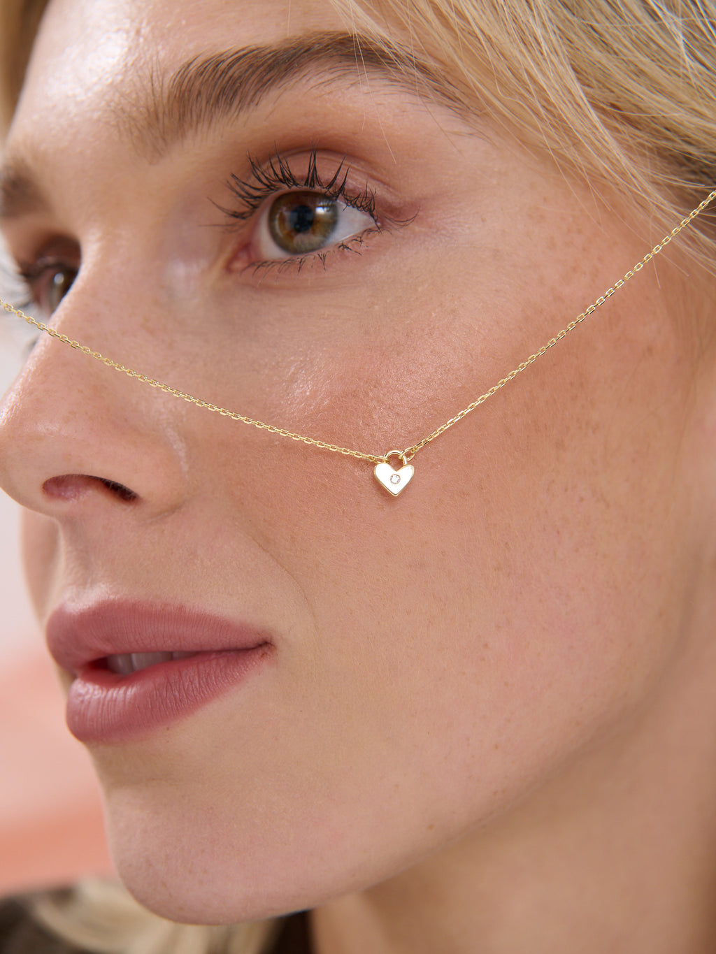 Heart Lock Necklace - 18K Gold Plated