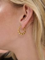 Bubble Hoop 18k Gold Plated Earrings