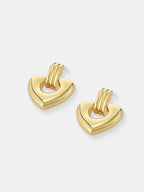 Tania Heart 18K Gold Plated Earrings