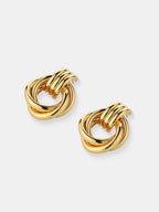Large Knotted 18K Gold Plated Earrings