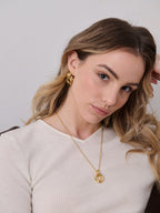 Large Knotted 18K Gold Plated Earrings