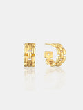Popcorn Chain 18K Gold Plated Earrings