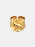 Hammered 18K Gold Plated Ring
