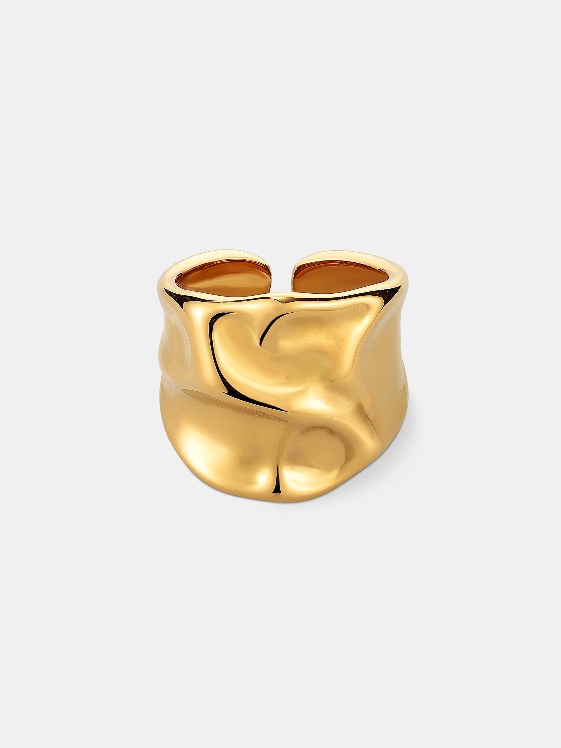 Hammered 18K Gold Plated Ring