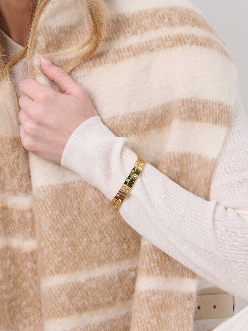 Bianca Chunky Bangle - Gold Plated