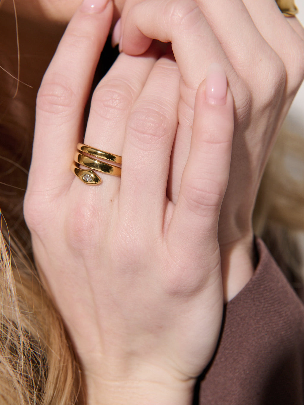 Snake 18K Gold Plated Ring