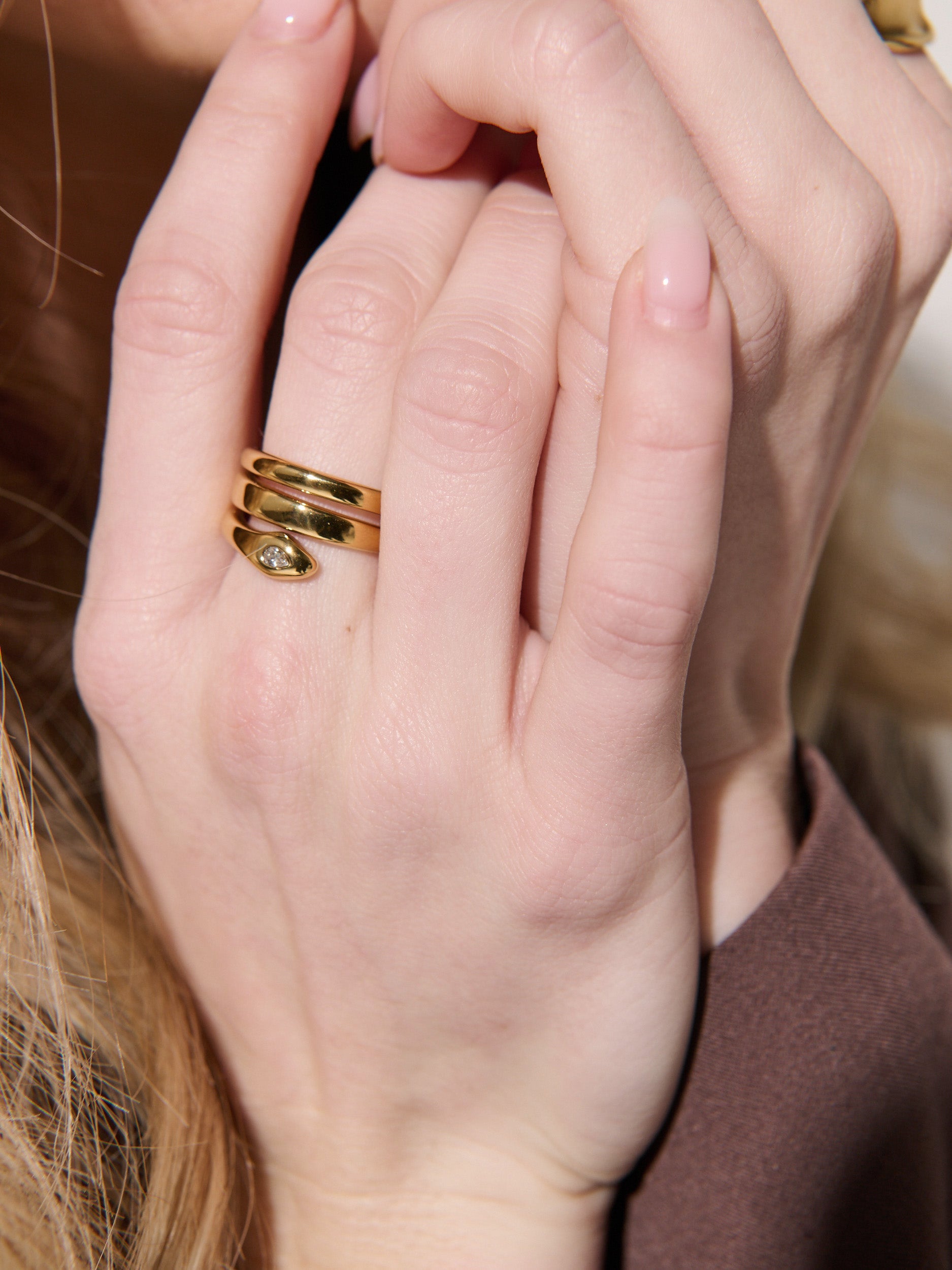 Snake 18K Gold Plated Ring
