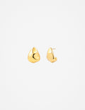 Hammered Droplet 18K Gold Plated Earrings