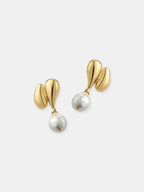 Liora Pearl Earrings - 18K Gold Plated