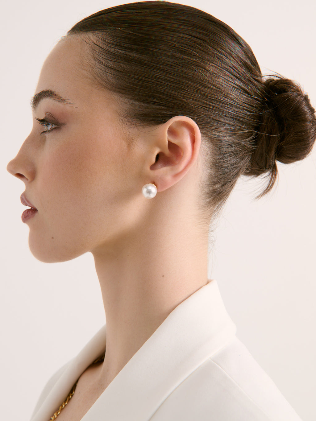 Marisol Glass Pearl Earrings in 18K Gold Plated