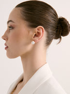 Marisol Glass Pearl Earrings in 18K Gold Plated