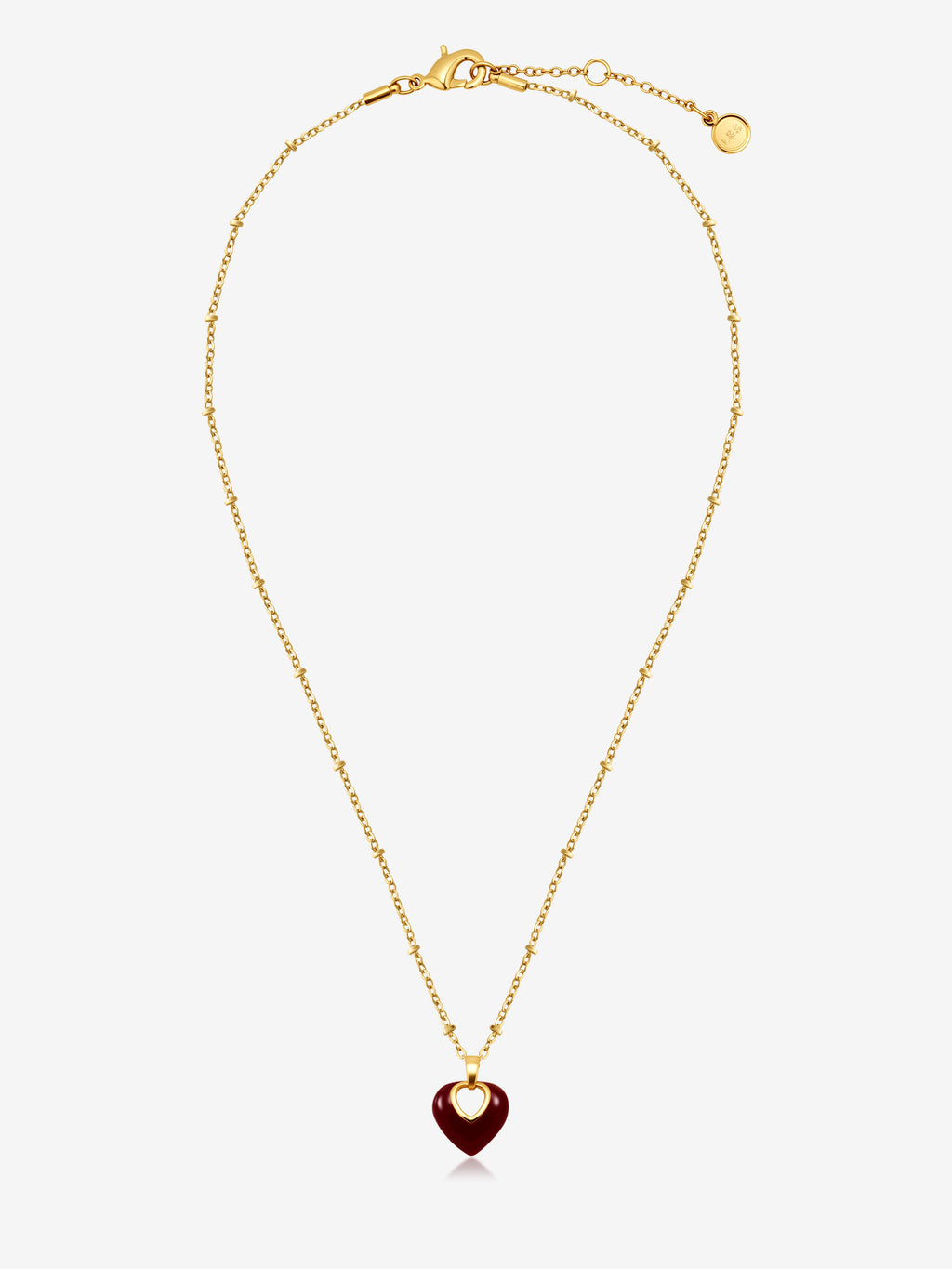 Jules Heart Red Necklace - Gold