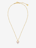 Jules Heart White  Necklace - Gold