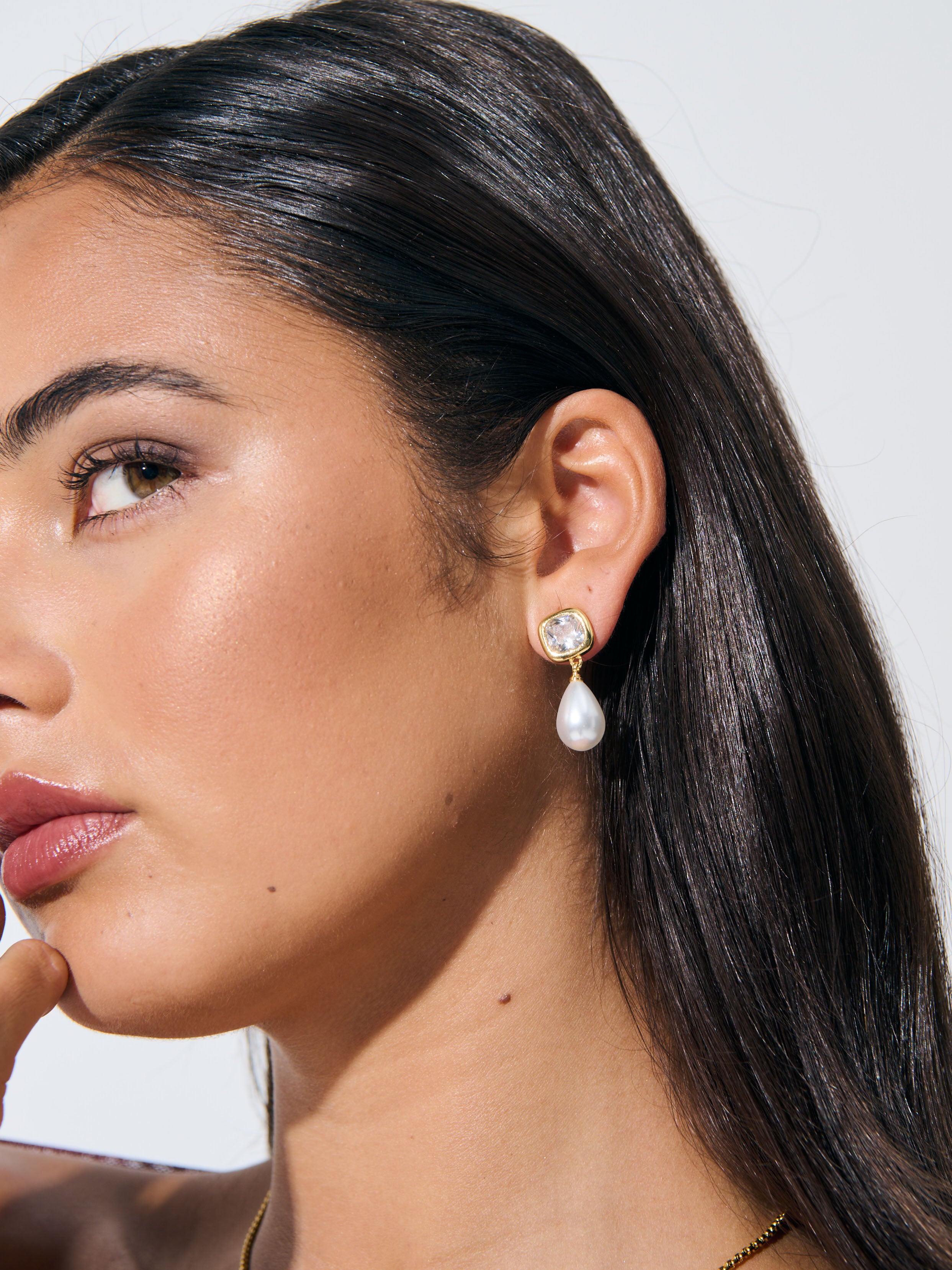 Amélie Bridal Earrings in 18K Gold Plated