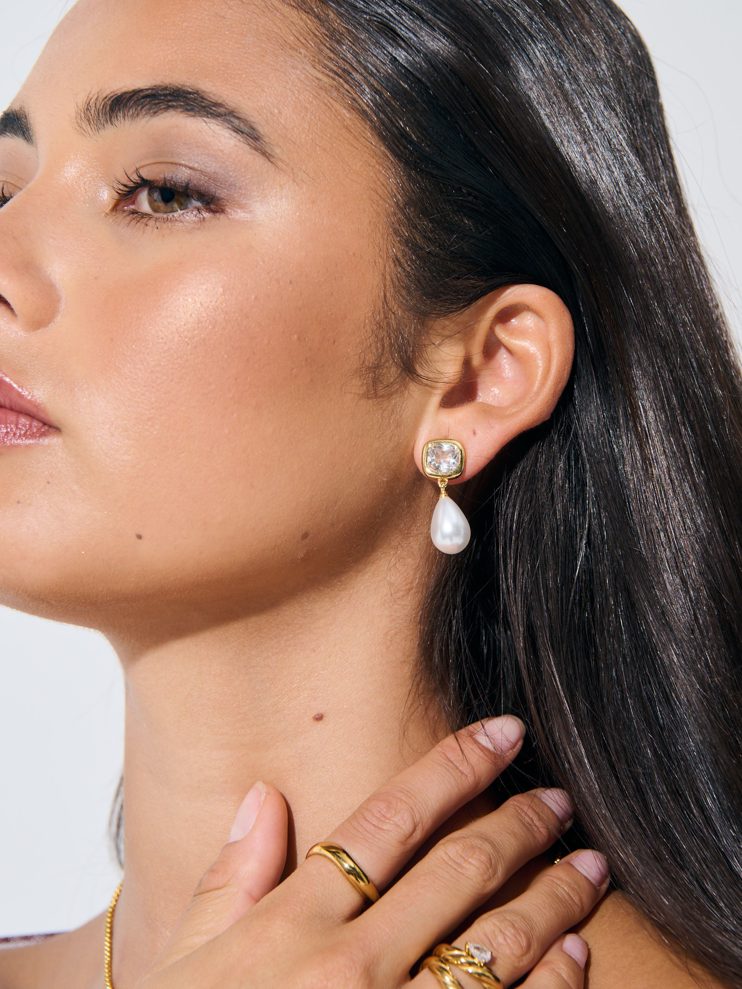 Amélie Bridal Earrings in 18K Gold Plated