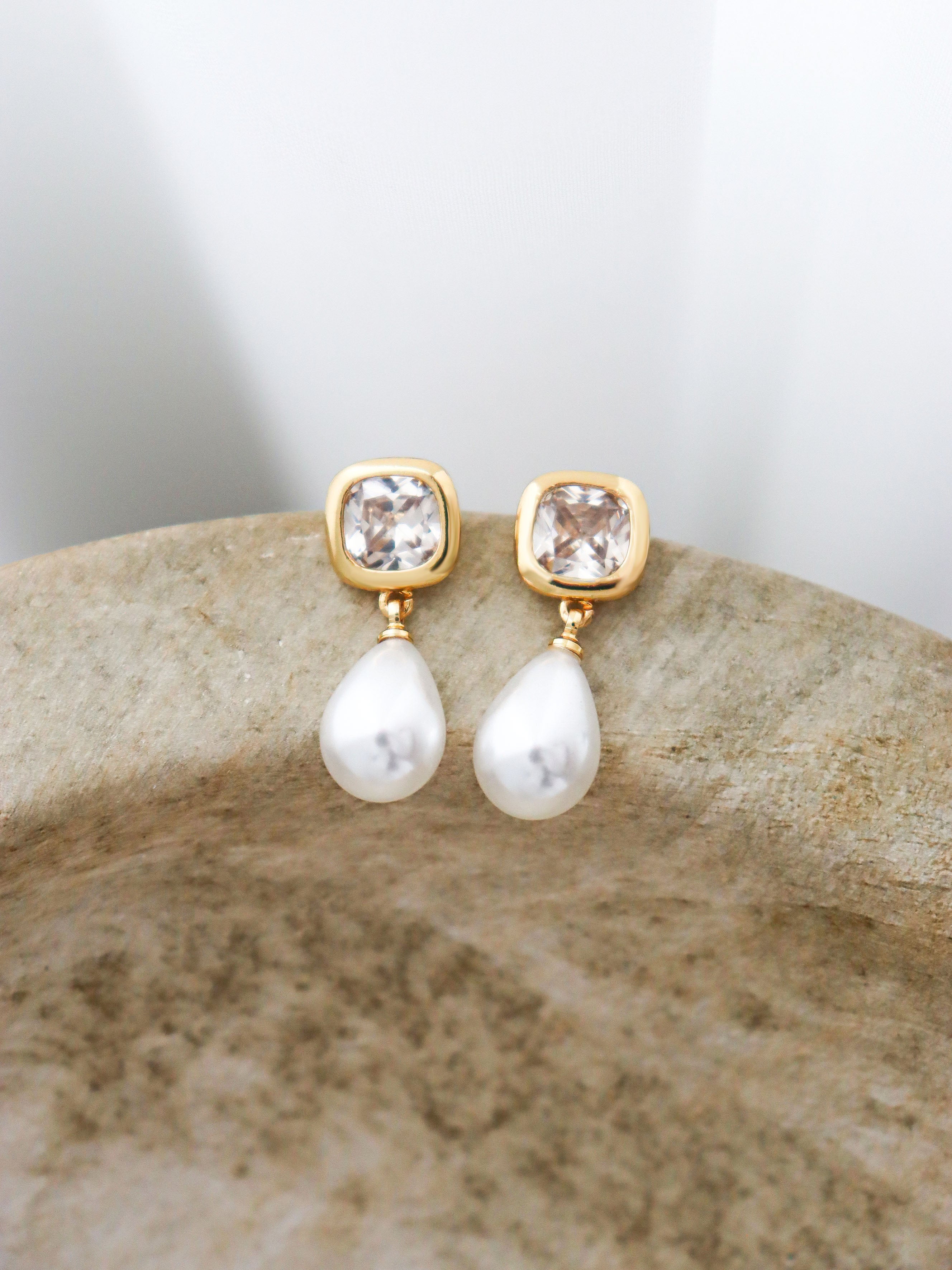 Amélie Bridal Earrings in 18K Gold Plated