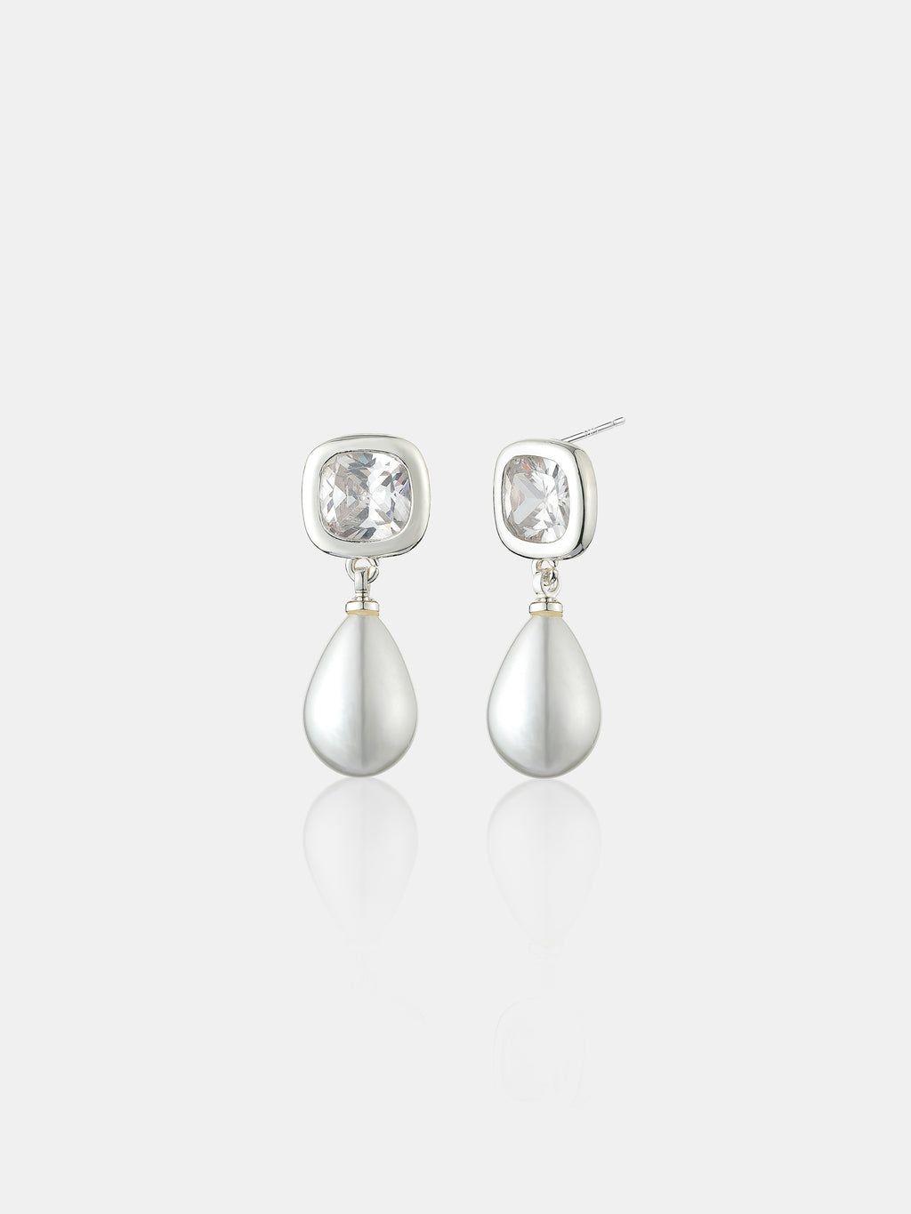 Amélie Bridal Earrings in Sterling Silver Plated