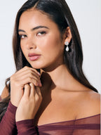 Amélie Bridal Earrings in Sterling Silver Plated