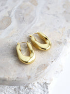 Lea Wavy Earrings in 18K Gold Plated