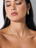 Lea Wavy Earrings in 18K Gold Plated