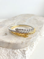 Seren Diamanté Bangle - Sterling Silver Plated